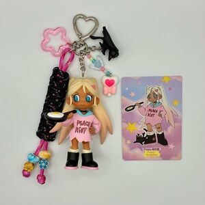 Lil Peach Riot x Sleepover Series Handmade Bag Charm - Poppy Breakfast